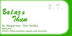 balazs thun business card